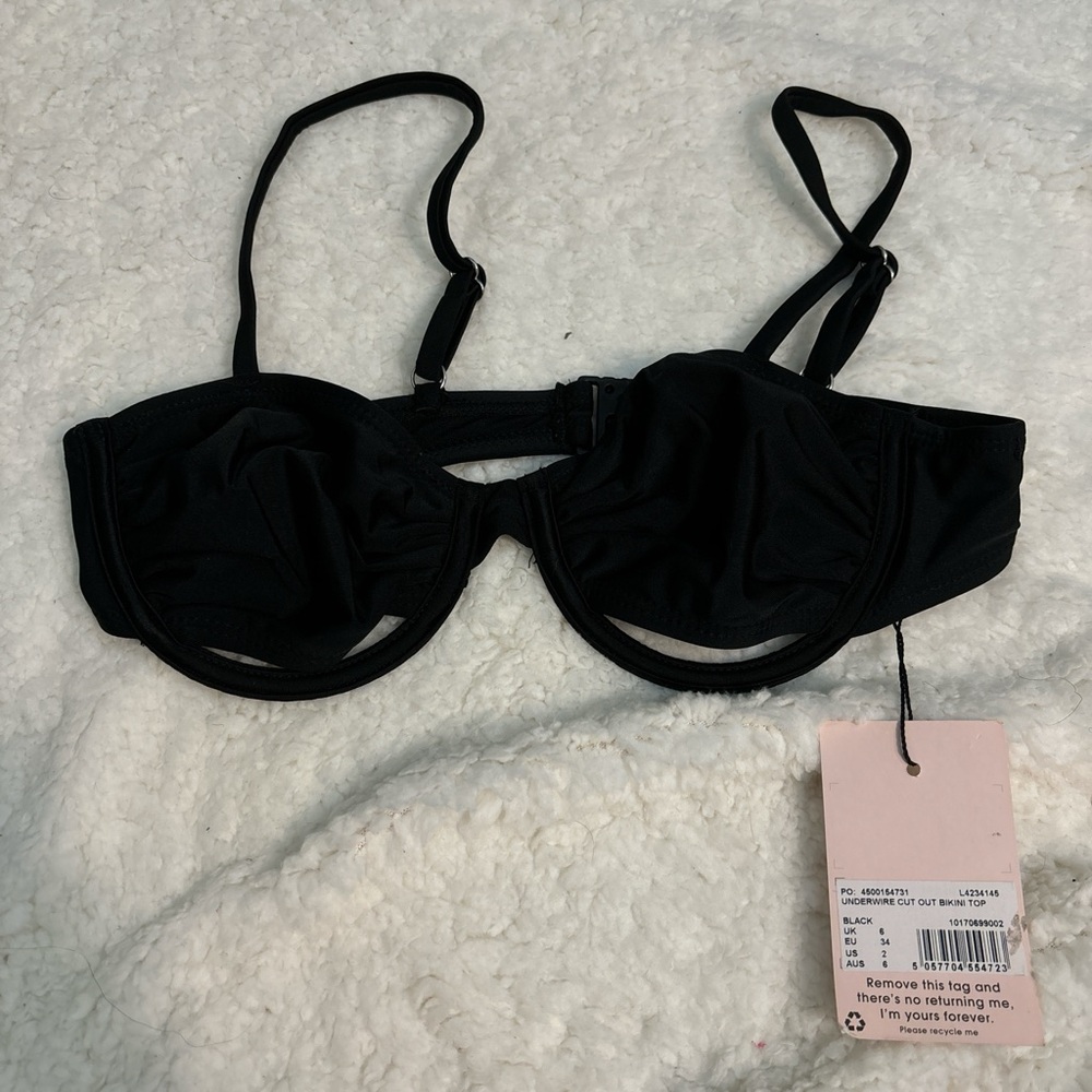 Missguided Black Underwire Bra